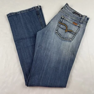 Vigoss Jeans Bootcut Denim Jeans Donna 5 Cotone Elasticizzato Blu Anticato - Foto 1 di 12