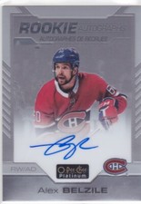 20/21 PLATINUM..ALEX BELZILE..ROOKIE AUTOGRAPHS..CARD # R-AE..CANADIENS