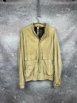 BALLY SUEDE VINTAGE LIGHT BEIGE BOMBER MEN’S JACKET SIZE XL-XXL - Image 1 of 4