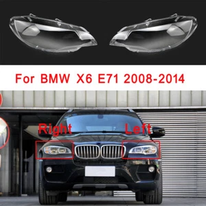 2x Front Headlight Lampshade Glass Lens Cover Clear Cap For BMW E71 X6 2008-2014 - Bild 1 von 10