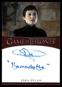 GAME OF THRONES IRON ANNIVERSARY Sara Dylan "BERNADETTE" INSCHRIFT AUTO - Bild 1 von 2