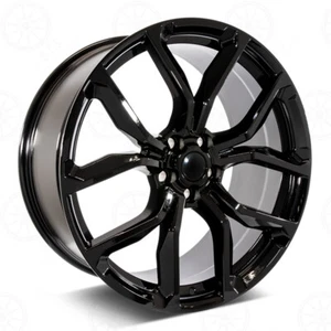 22" Gloss Black Wheels Fits Range Rover Discover LR3, LR4 5x120 - Picture 1 of 3
