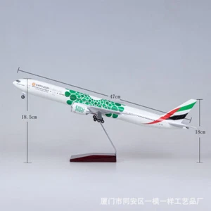47CM 1/157 Boeing 777 Assembly Aircraft Toy w/Wheel Light Plane Model Gift - Picture 1 of 6