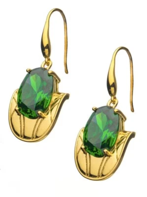 Pendientes RockLove Loki enchapados en oro de 18 quilates de plata de ley Marvel Disney Foto 1 de 4
