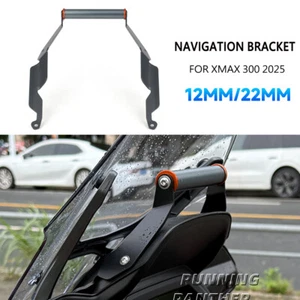 Soporte de placa de navegación GPS para teléfono móvil 12/22 mm PARA Yamaha XMAX 300 2025 - Imagen 1 de 17