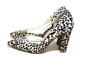 Size 8 Womens Animal Print D'Orsay Pointed Toe Block Heel RRP $59.95 - Picture 1 of 7