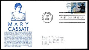 1322 5c Mary Cassatt FDC Anderson lt. blue cachet Nov. 17, 1966 add - Picture 1 of 1