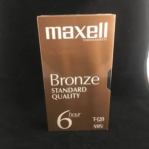 MAXELL Bronze Standard Quality T-120 6Hr VHS Tape SEALED NEW - Imagen 1 de 3