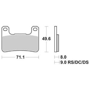 PASTIGLIE FRENO ANTERIORE RACING SBS 806DS-1 - Foto 1 di 1