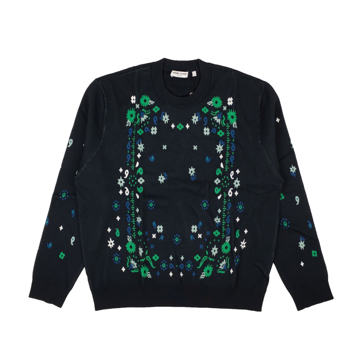 Tシャツ・カットソー OPENING CEREMONY CREW NECK SWEATER (YWHE012_F21KNI0011003) Opening Ceremony Logo Crewneck Sweaters | Mercari