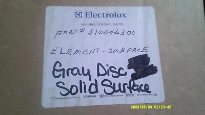 316046300 Frigidaire gama 6 pulgadas superficie elemento sólido abierto para pix Foto 1 de 4