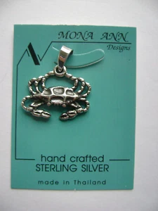 Sterling Silver Crab Pendant New - Picture 1 of 4