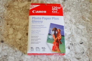 Canon Fotopapier Plus für Tintenstrahldrucker GLÄNZEND 120 BLATT 72 Gewicht 4x6 Format - Bild 1 von 8