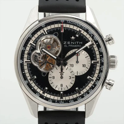 Zenith El Primero CHRONOMASTER OPEN 03.2042.4061 SS SS & Rubber AT Black Dial - Image 1 of 4