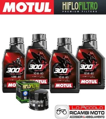 Cutting kit 4 OIL [MOTUL] 300V 10w40 + FILTER Ducati HYPERMOTARD 1100 S 2009 - Image 1 of 4