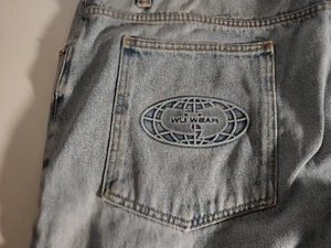 Pantalones de mezclilla holgados vintage Wu Wear Wutang Clan talla 40x32 holgados años 90 Y2K - Imagen 1 de 13