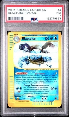 Pokemon BLASTOISE 4/165 Reverse Holo (2002 Expedition) PSA 7 - Image 1 of 2