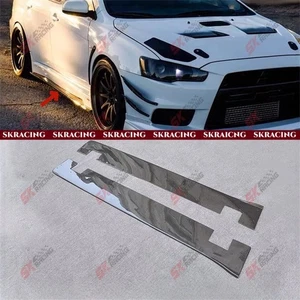 Unpainted FRP/Carbon Fiber Side Skirts For Mitsubishi Lancer Evolution 2008-2015 - Picture 1 of 16