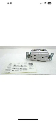 EATON 15A GFCI TAMPER PROOF + WEATHER RESISTANT RECEPTACLE WHITE (NEW) - Image 1 of 3