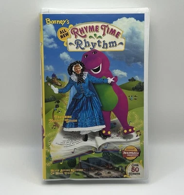 Barney's Rhyme Time Rhythm VHS Canada Video Tape Mother Goose Rare! Nearly New! — 第 1/4 张图片