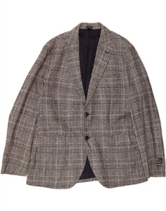 MASSIMO DUTTI Mens 2 Button Blazer Jacket EU 54 XL Grey Check DB48 - Picture 1 of 4