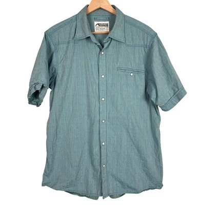 MOUNTAIN KHAKIS Mens M Blue Relaxed Fit El Camino Pearl Snap Western Rodeo Shirt - Image 1 of 4
