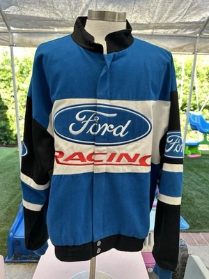 Ford Racing Jacket NASCAR Essex Brand, Size XL, Blue, Pre-owned - Image 1 of 4