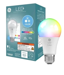 GE LED+ Color Changing LED Light Bulbs with Remote, 9.5W, No App or Wi-Fi - Picture 1 of 7