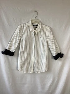 Nautica Cotton Blouse 3/4 Sleeves SIze LG Button Up - Picture 1 of 9