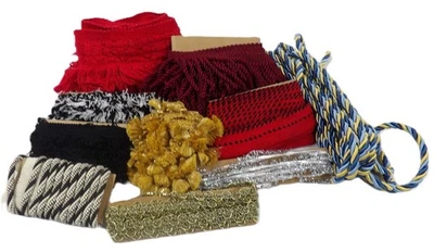 19 yardas de adornos, flecos, borlas y cordones vintage Foto 1 de 4