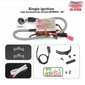 Rcexl Electronic Single Ignition CDI For NGK-BPMR6F-14mm with Sensor 90 Degree - Picture 1 of 9
