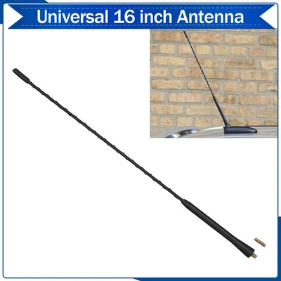 16 inch Antenna Aerial FM AM Radio Replacement Car Auto Roof Mast Whip Universal - Image 1 of 4