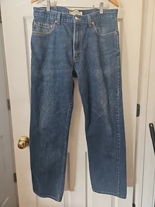 Levis 505 Jeans Herren 36x32 Regular Fit Blau Dark Wash Straight Leg Denim - Bild 1 von 7