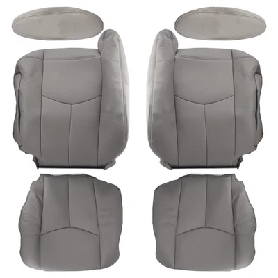 For 2003-2007 GMC Yukon & Yukon XL1500 Front Driver & Passenger Seat Cover Gray - Image 1 of 4