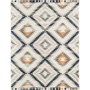Alfombra marroquí Bodrum Kilim dorada 4'x4' - Imagen 1 de 4