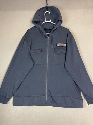 Harley Davidson Hoodie Mens 2XL Gray Full Zip Chest Pockets Embroidered Logo - Image 1 of 4