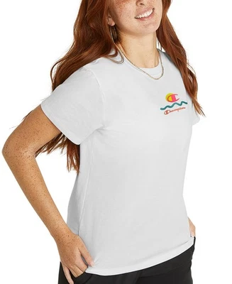 Champion Women's Cotton Classic Crewneck Logo T-Shirt - Image 1 of 4