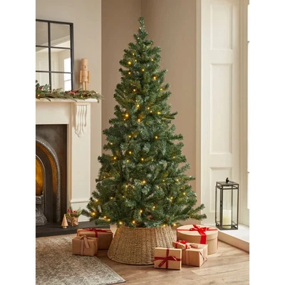 6ft Green Pre-Lit Artificial Christmas Tree Warm White LED Lights New Xmas - Image 1 of 3
