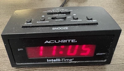 Acu-Rite Intelli-Time Digital Alram Clock Model 13002 TESTED - Image 1 of 3