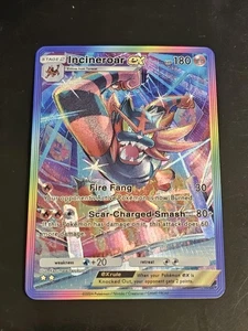 Incineroar EX Pokemon TCG Pocket Illustration Rare Custom Textured Holo Fanart - Picture 1 of 3