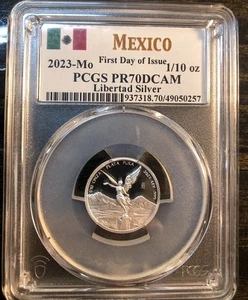 🇲🇽 Mexico Label 1/10 Onza 2023-Mo PCGS PR70DCAM Libertad Silber - Bild 1 von 4
