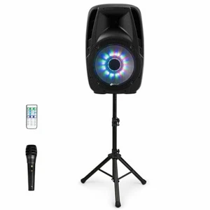Portable 15" 1500W 2-way Powered Speaker w Illuminating Light - Picture 1 of 10