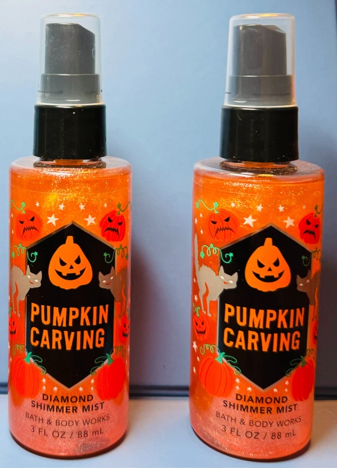 全新 - PUMPKIN 雕刻 - 2X 旅行钻石珠光喷雾 - 浴缸和身体工作 — 第 1/1 张图片
