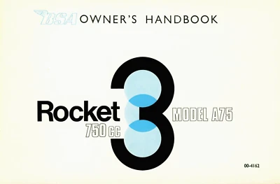 BSA Rocket 3 A75 Motorcycle Handbook 1969 - Image 1 of 4