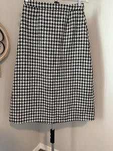 Halogen Tweed A-Linie schwarz weiß Rock Gr. XS neu ohne Etikett - Bild 1 von 8