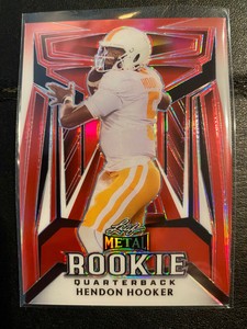 2023 Leaf Rookie Quarterback HENDON HOOKER Red Parallel /7