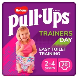 Huggies Pull-Ups Trainers Day Girls Nappy Pants, Size 5-6+ (2-4 Yrs) 20 per pack - Picture 1 of 1