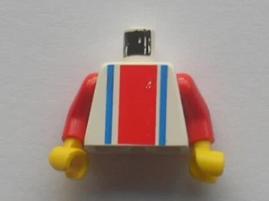 LEGO White Torso Soccer Striped No. 9 973pb0126c01 soc047 soc029 Set 3409 3408 - Picture 1 of 2
