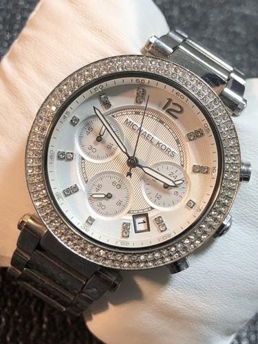 Orologio Michael Kors Donna Parker MK5353 Tono Argento Funzionante Ricambi o Riparazione