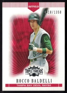 Topps Triple Threads #93 2007 Rocco Baldelli #/1.350 - Imagen 1 de 2